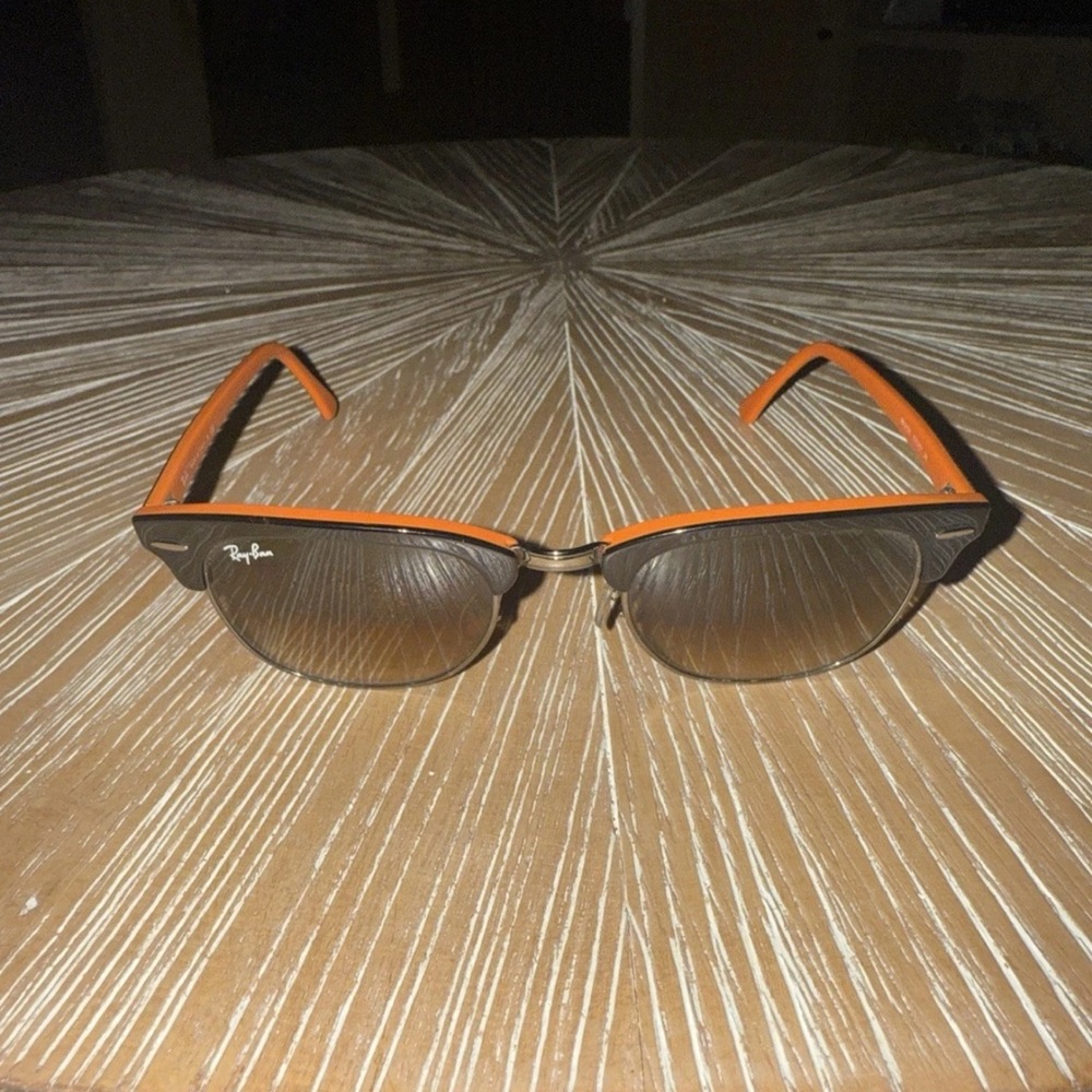 Ray-Ban Sunglasses with Bold Orange Highlights